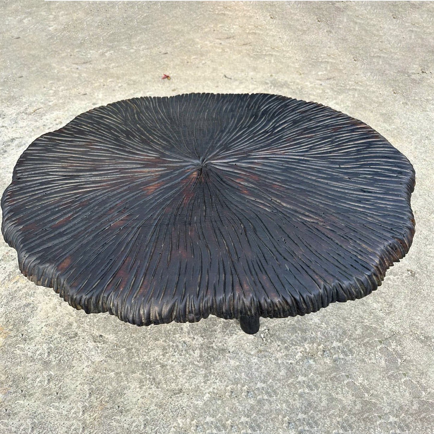 Round solid wood coffee table black driftwood sculpture extendable dining table decor for home