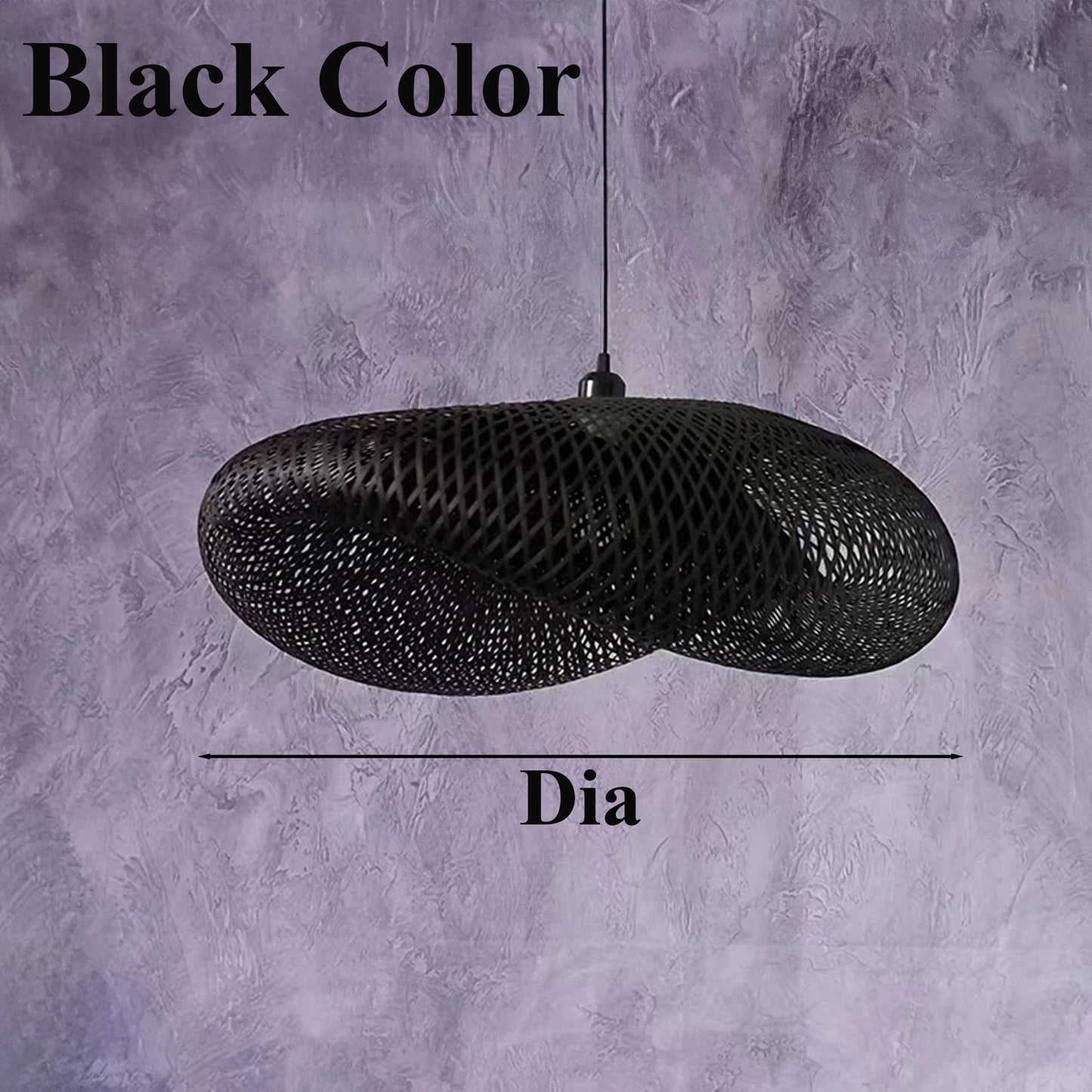 Rattan light shade,black wicker pendant light,bamboo pendant light hanging lamp