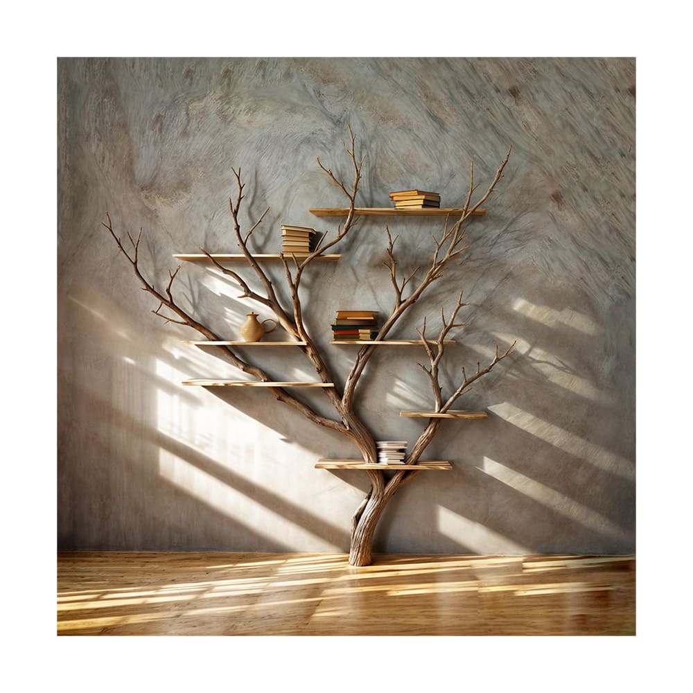 Tree branches shelf floating shelves wood wall mount bookshelf live edge shelf for home decor 14