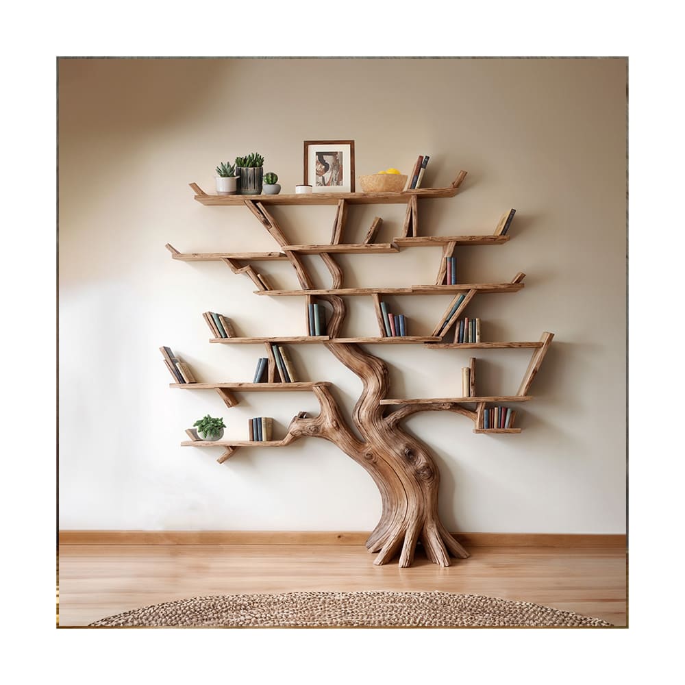 Tree bookshelf wall mount bookshelf floating bookshelves handmade furniture 14