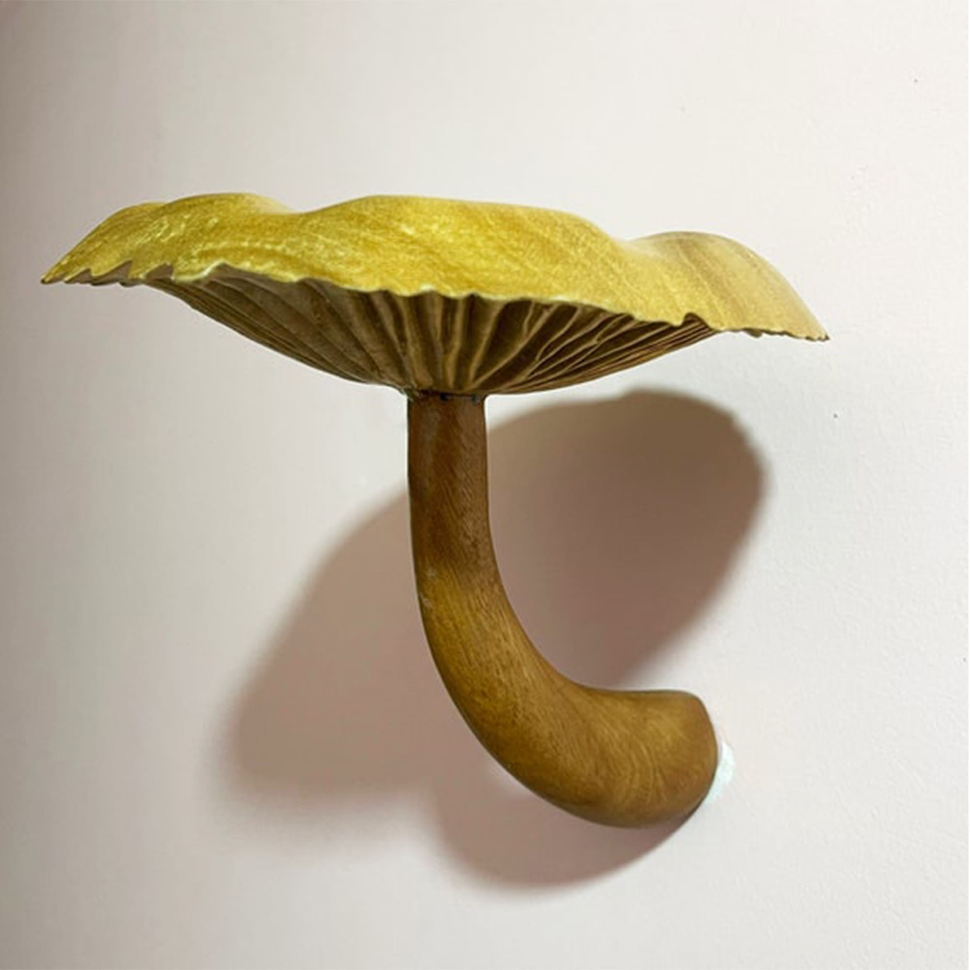 Mushroom floating wall shelf wood carving great jewelry hanger 6